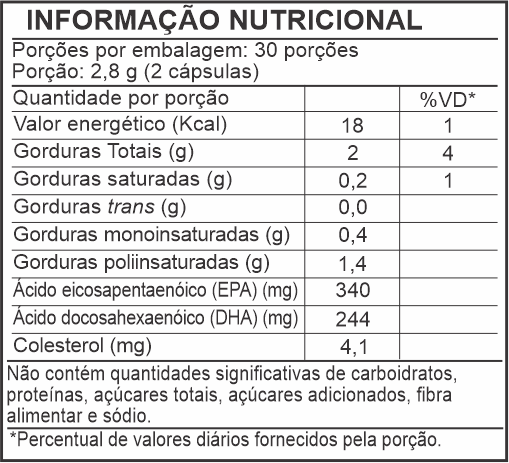 Informação Nutricional - ÔMEGA FEMME
